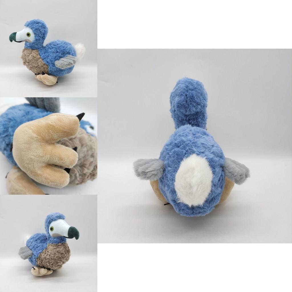 Cuddly 7.8in Dodo Plush Toy Blue Bird Soft Stuffed Animal Doll For Kids Xmas Gifts