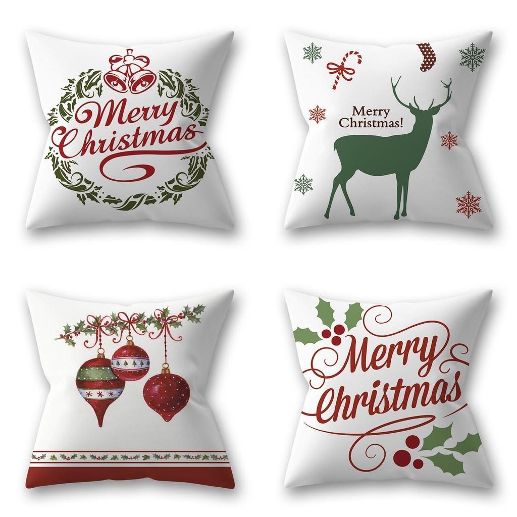 Elegant Multicolor Christmas Throw Pillow Cover For Stylish Sofa And Couch Decor 18x18