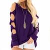 Women's Sexy Pullove Tops Off Shoulder Unique Sleeve Round Neck Top T-shirt