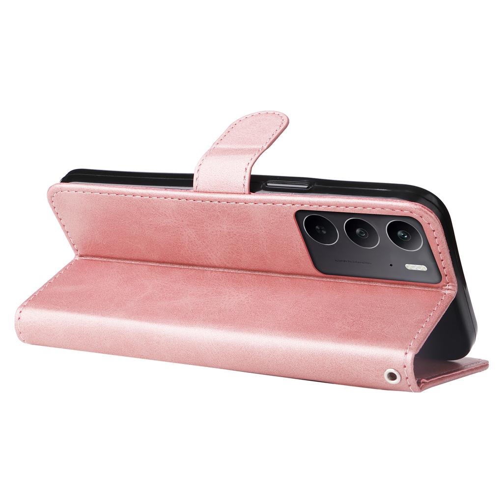 Etui z portfelem na zamek błyskawiczny, ze skóry PU o fakturze cielęcej, do Oppo A5 5G/4G/Realme C75 5G/C75 4G/C73 5G/C71 4G/14x 5G