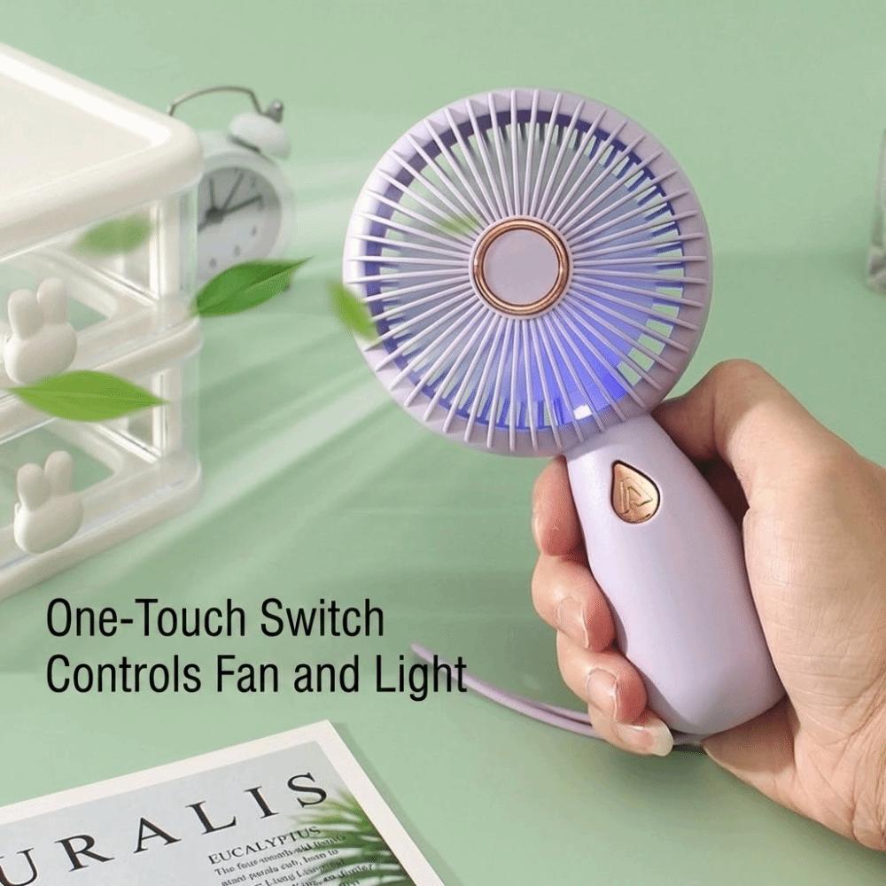 High Quality Silent Operation Hand Holding Fan USB Charging Portable USB Mini Fan Light Small Fan Student Dormitory