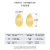 18K Gold Plated Geometric-shaped Stud Earrings Women Sterling Post Vintage Minimalist Fashion Jewelry