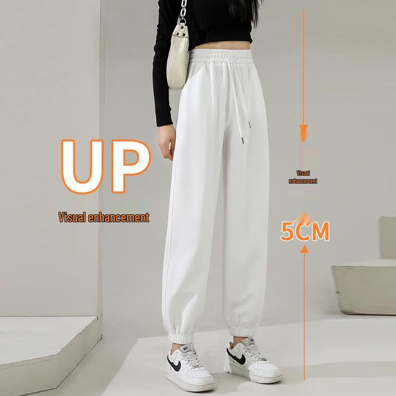 Women's High-Waist Fleece-Lined Loose-Fit Sweatpants