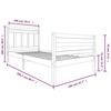 Solid Wood Bed Frame 100x200 cm