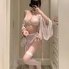 Original Sexy Pure Temptation Embroidered Anime-Style Kimono Lingerie Women's Costume Temptation Nightgown Set