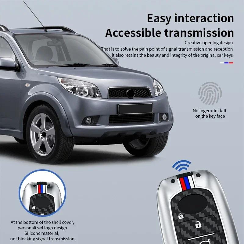 ACI4 Zinc Alloy for Toyota Yaris Ativ Raize Veloz Avanza Rush Perodua Daihatsu Malaysia Smart Remote Car Key Case Cover Keychain