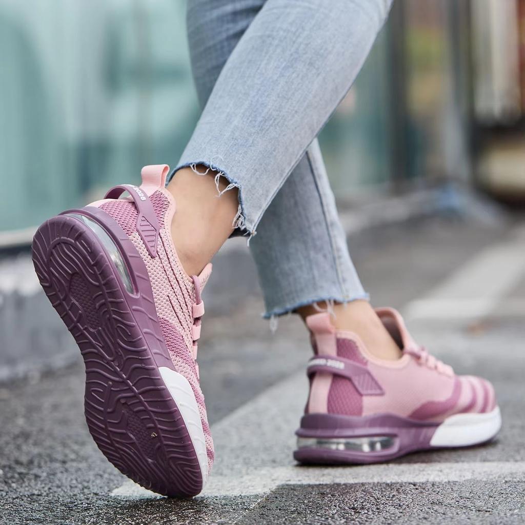 Ladies Safety Shoes Steel Toe Anti- Crush Fashion Pink Work Shoes Women's Footwear Comfortable Breathable for Office Use