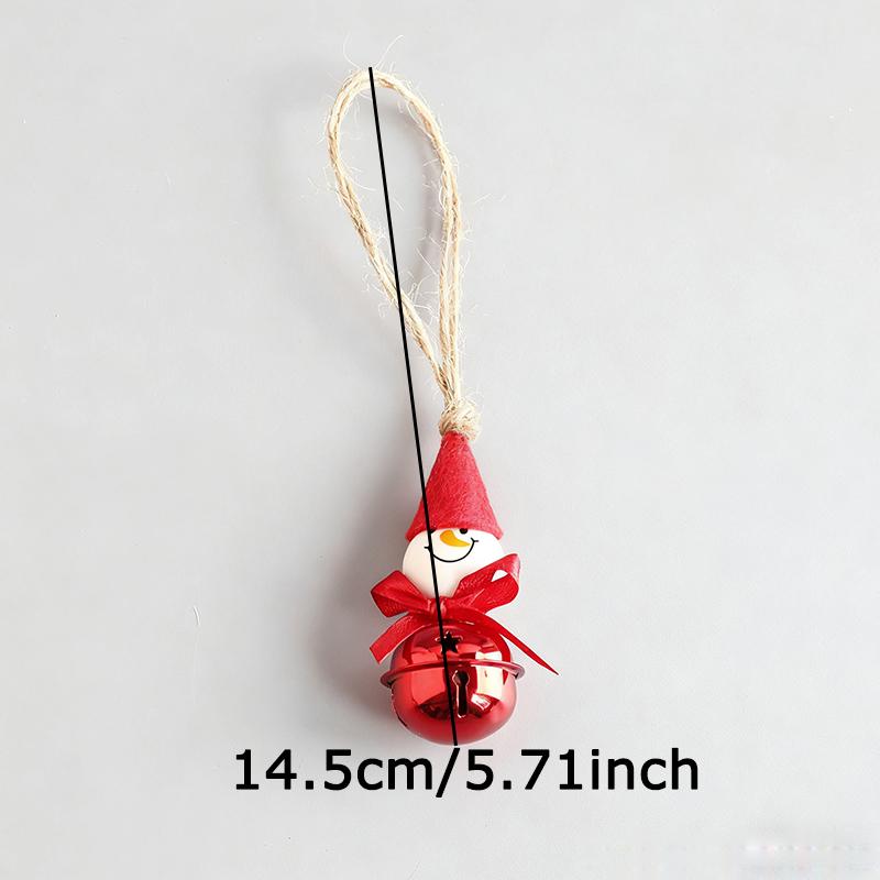 WTEMPO Christmas Bow Snowman Shaped Design Christmas Tree Bell Hanging Pendants Home Decor Ornaments Gift Boxes Decor Bells Wedding Birthday Party