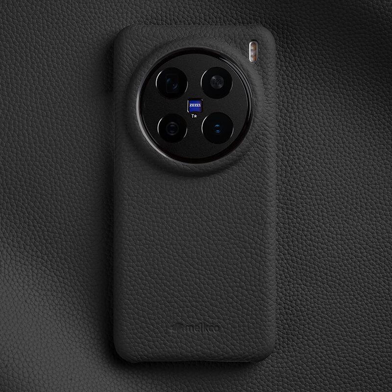 Melkco Litschi-Textur Rindsleder Hülle für Vivo X300 Pro X200 Pro Mini X100 Pro X100S Ultra Metall Linsen Schutz+Handyhülle
