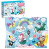 Puzzle Przygoda Jednorożca 30 Elementów Kolorowa Układanka Dla Najmłodszych