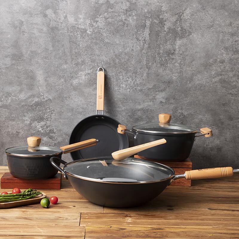 Shantian 4-Piece Titanium Alloy Non-Stick Cookware Set