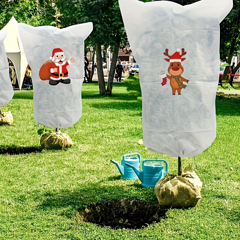 1pc Heavy Duty Winter Frost Cloth Plant Cover - Drawstring Design for Outdoor Shrubs, Fruit Trees,Ideal for Christmas Gardening