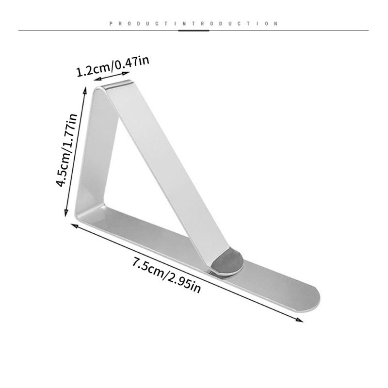 24lots Triangular Metal Tablecloth Clamps Quickly Release Table Fabric Clamps For Smooth Table Presentation