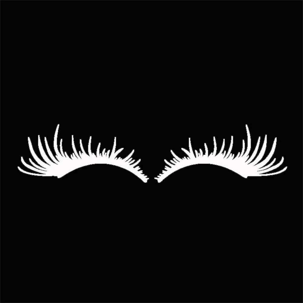 2PCS 3D Charming False Eyelashes Car Stickers Cute Black Lash Sticker Car Headlight Decoraton Creative Funny car Accessories New