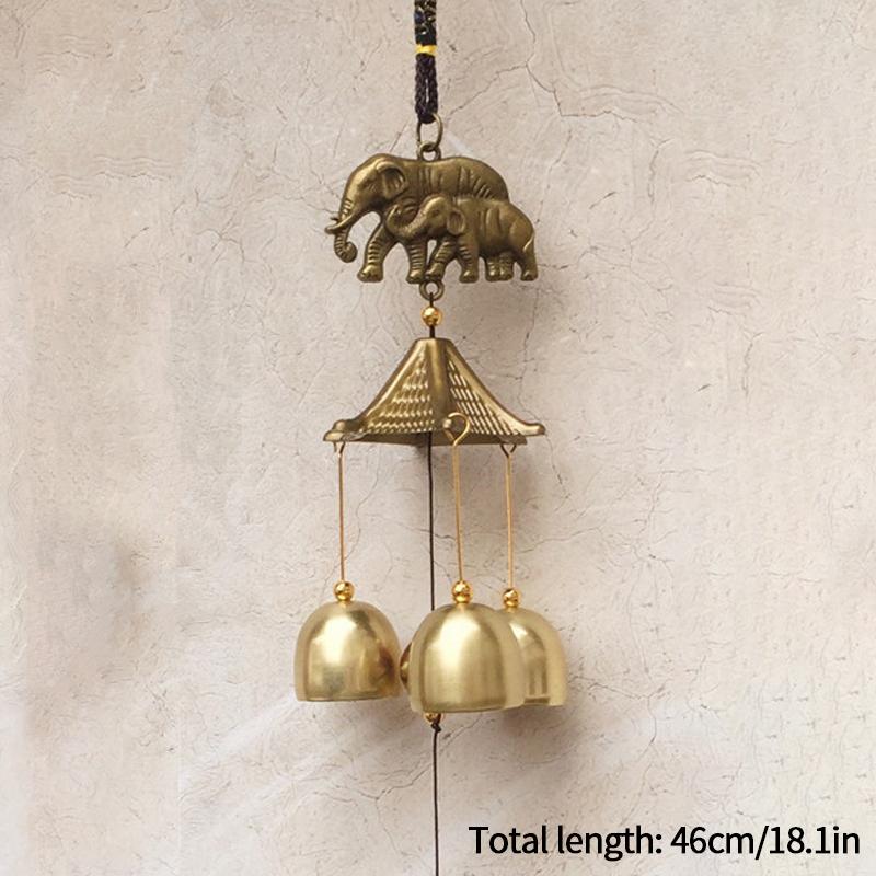 Mini Brass Wind Chimes Outdoor Door Bell Door Window Wall Hanging Bell Japanese Room Decoration Pendant Garden Decor Outdoor