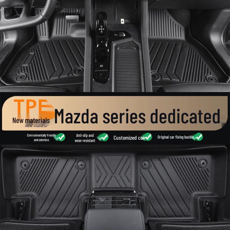 Durable Non-Slip TPE Floor Mats for Mazda CX-3 - Full Coverage & Wear-Resistant Interior