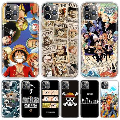 Anime One Piece Logo For iPhone 11 13 Pro Max 12 Mini Phone Case X XS XR 6 6S 8 7 Plus SE Apple 5 5S Fundas Cover Coque Capa
