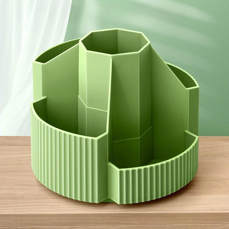 Настольный органайзер на 5 слотов, ящик для хранения, вращающийся на 360 градусов, симпатичный горшок для чашки для домашнего офиса