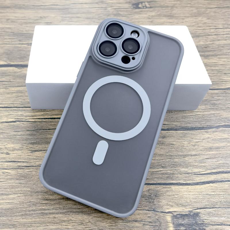 Luxury Matte Case For iPhone 16 15 14 13 12 11 Pro Max iPhone15 iPhone14 iPhone13 For Magsafe Magnetic Anti-Fingerprint Covers