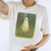 Cozy Ghost Shirt, Forest Ghost Comfort Colors T-Shirt, Cute Halloween Tee, Spooky Autumn Graphic T-Shirt, Fall Aesthetic Gift, Floral Ghost
