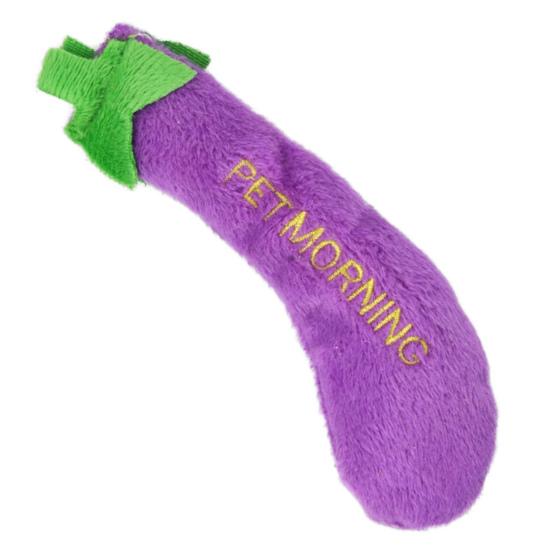 

Cat Simulated Eggplant Pepper Carrot Catnip Plush Toy Bite Resistant Pet Supply фіолетовий