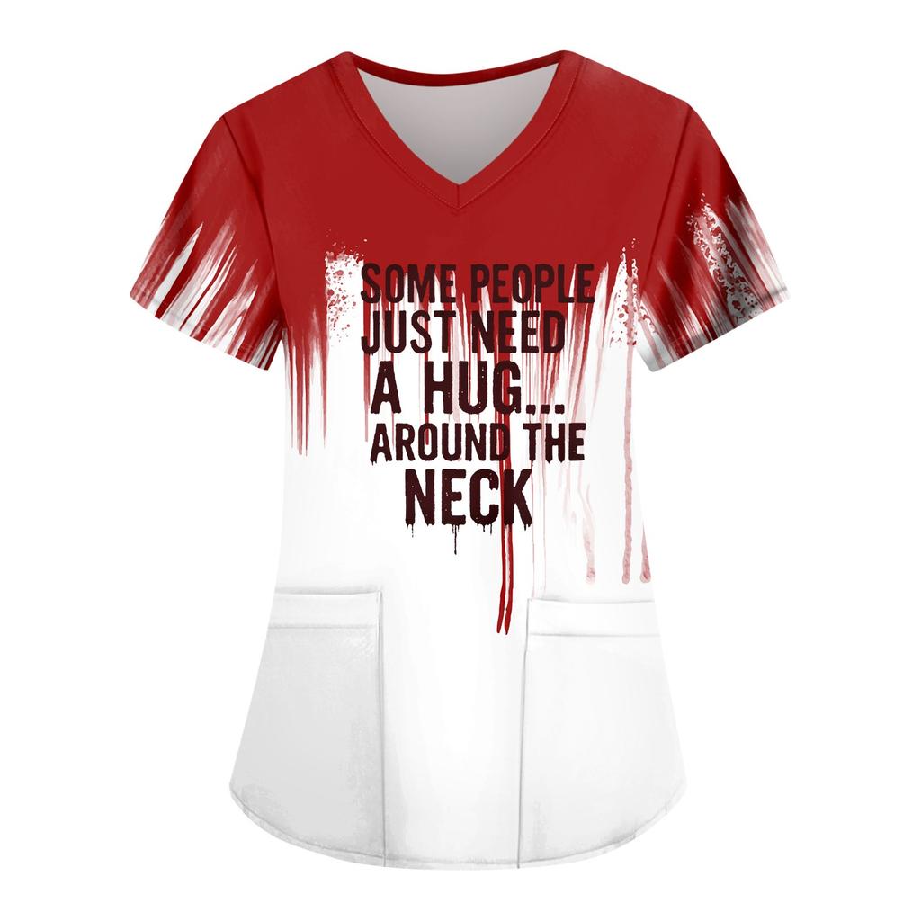 Dámské topy s krátkým rukávem volné topy velké velikosti ležérní topy s výstřihem do V krátký rukáv ležérní letní trička Dámské topy trička Pracovní oblečení