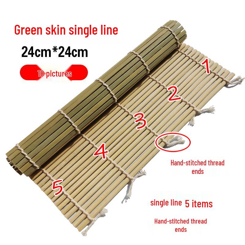 Natural Bamboo Sushi Rolling Mat and Curtain Set