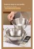 Korean Style Stainless Steel Snack Bowl with Handles for Rice Wine, Salad, Hot Pot Sauce, French Fries, or Fruit