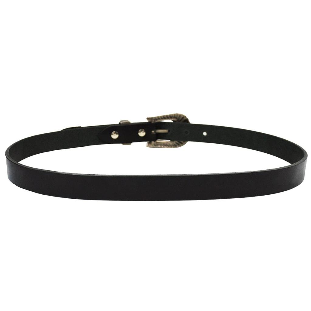 Voodoo Cats Western 25mm Echtes Rindsleder Tochigi und Made in Japan Gürtel, Breit, 3-Punkt-Schnalle, Leder, Leder, Herren Damen, (Schwarz)