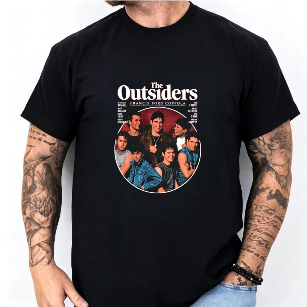 The Outsiders Filmcharakter Porträt Damen T‑Shirt Retro 80er Jahre Film Grafik T‑Shirt Lässiges Streetwear Kurzarm Top