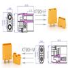 5Pair/lot Amass XT90+ Plug Connectors Male Female For RC Model Battery
