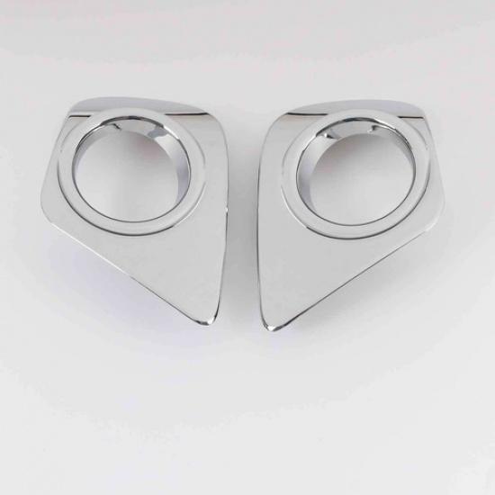 Front Fog Light Lamp Lid Chrome Cover Trim For 2011-2018 Dodge Journey 2pcs ABS