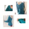 ProDance Knit Ballet PT003M Size Turquoise Top, V-Neck, Warm-Up, (M (Japan Small), Green)