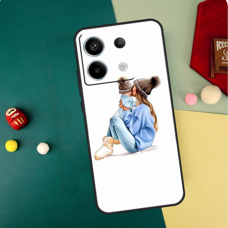 

Мама Папа Дочь Сын Девочка Мальчик Чехол Для Redmi Note 13 Pro Note 12 9 10 11 Pro 9S 10S 11S 12S Redmi 9C 10C 12C 13C Обложка Redmi 13C