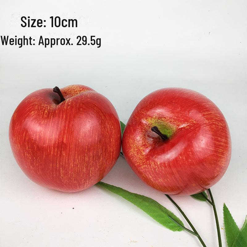 Simulation Fruit Model Photography Props: Red & Green Apple Decoration for Early Childhood Education and Kindergarten Toys.