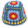 Universal chemistry Flower Blue Knit Short Bucket Hat