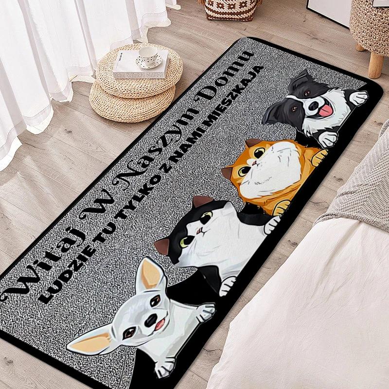 Carpet for Bedroom Lovely Pet Foot Mat Cat Dog Entrance Doormat Living Room Hallway Bathroom Rug Kitchen Accessories