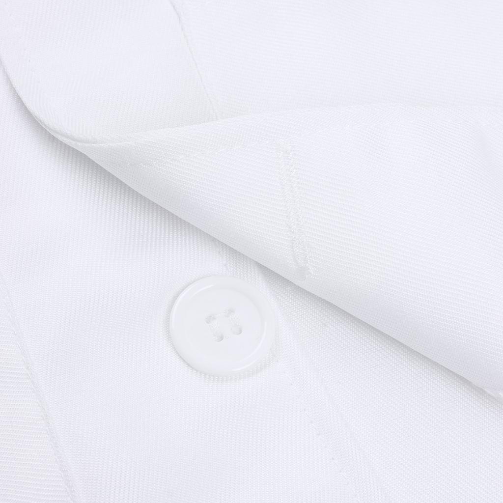 Kids Boys Girls White Long Sleeves Lab Coat Uniform Doctor Surgeon Cosplay Costume Fancy Party