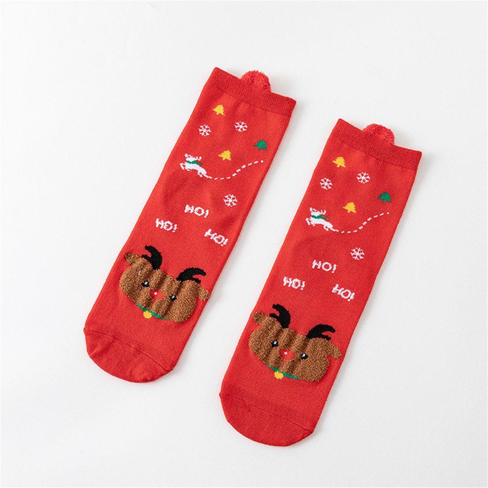 Snowflake Santa Xmas Tree Autumn Winter Happy Socks Cotton Christmas Socks Long Sock