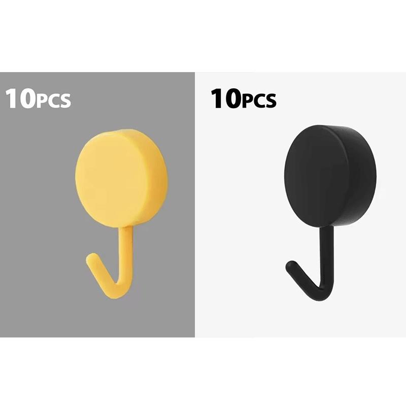 10/20/40PCS Self Adhesive Wall Hook Strong Without Drilling Coat Bag Bathroom Door Kitchen Towel Hooks Home Storage Accessories
