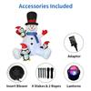 2.1M/7FT Christmas Inflatables Sitting Snowman Penguin Outdoor Model with LED Lights Indoor Outdoor Carnival Xmas Decorations