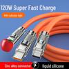JIKE 120W 3-in-1 Super Fast Charging Cable for Apple, Huawei, Type-C, Android Devices
