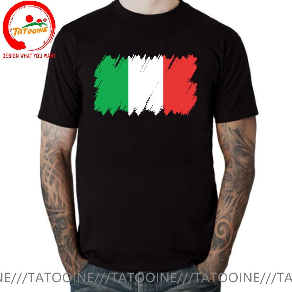 Funny Design Italy Flag Italian Brush National Flag Sred Doublet Unisex Fashion Trendy Casual Clothing Stylish Tops Tee Shirt Leis