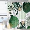 Tropische Blätter Pflanze Duschvorhang Blumiger Kunstdruck Heim Badezimmer Dekoration Badewannen-Bildschirm Wasserdichtes Gewebe Duschvorhang