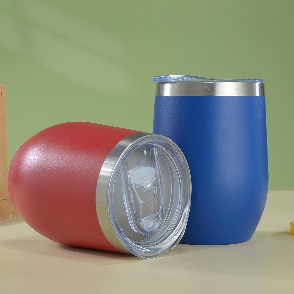 12oz Isolierter Eierschalenbecher | doppelwandiger Edelstahl Rotwein-Tumbler