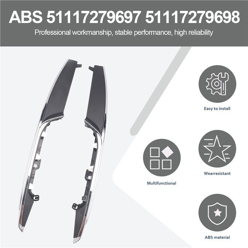 A58X-For BMW 3 Series F30 F35 2015-  Front Bumper Fog Light Cover Trim Chrome 51117279697 51117279698 Accessories