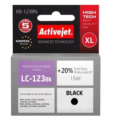 Professional Series Black Ink Cartridge - High-Yield for Brother LC123BK Models - ActiveJet