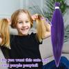 Purple Big Braid Wig For Stage Party Halloween Costume Role Play