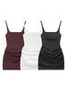 Damen French Style Quadratischer Ausschnitt Ärmellos Bodycon Taillenbetontes Midi-Kleid - Herbst/Winter Neuankunft