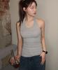 CHICKS Standard Ribbed Halter Neck Melange